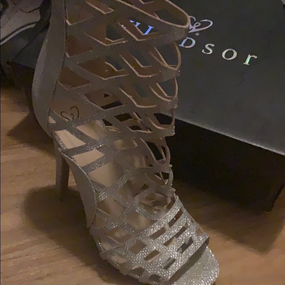 Silver Shimmer Heels